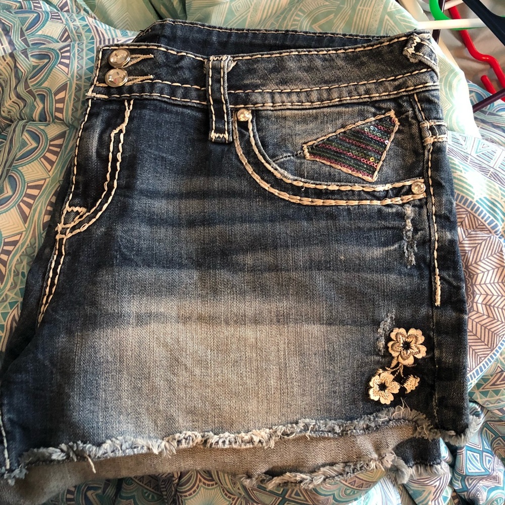 denim shorts
